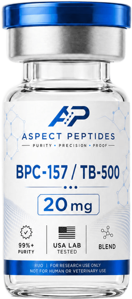 Aspect Peptides BPC-157 / TB-500 research vial - 99%+ purity, USA lab tested
